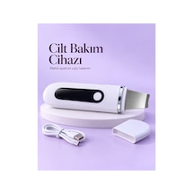 Usb Şarjlı Metal Spatula Uçlu Beyaz Yüz Ve Cilt Bakım Cihazı