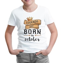 Legends Born In October - Edict Beyaz Çocuk Tshirt