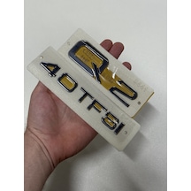 Q2 Ve 40 Tfsı Krom Bagaj Yazısı Seti 2 Li 3m 3d Abs Arma Logo