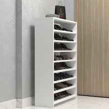 Kenzlife Ayakkabılık Konevi Mat Beyaz Suntalam 125 080 30 Otuziki Çift Ayakkabı Kapasitesi Arkalıksız Beyaz