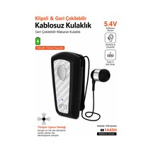 Exenar - Siyah - Titreşimli Kablosuz Makaralı Kulaklık Titreşimli Bluetooth Kulaklık 15 Saat