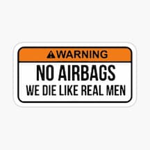 Airbag Yok Komik 2 Sticker Oto Etiket Araba Yapıştırma 15Cm
