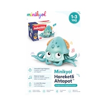 Hareketli Ahtapot Müzikli Engelden Kaçan Sensörlü Emeklemeye Yardımcı 3 Hız Kademeli Kapatıp Açılabilen Oyuncak Mavi