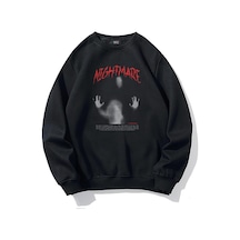 Brz Collection Oversize Unisex Nightmare Sweatshirt-siyah Siyah