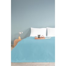 Çift Kişilik Mavi Dama Desenli Pike. Damalı Otel Pikesi 200 X 230