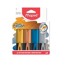 Maped Fosforkalem Glıttermetal4'lü 124-Pembe