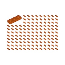 Yedek Parçalar: Plate 1x3: 100 Adet 1x3 Plate Parts Plaka Parçası Koyu Turuncu - Dark Orange Plate 3623