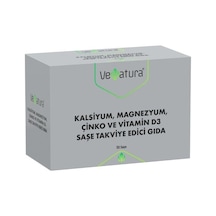 Venatura Kalsiyum, Magnezyum, Çinko ve Vitamin D3 Şase Takviye Edici Gıda 30 Şase