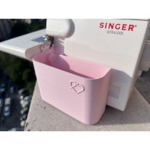 Singer Overlok Makinası Çöp Kutusu Pembe