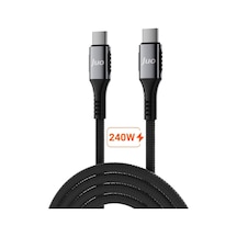 Ayrex Juo 240w 5a E-mark Çipli Örgülü Usb Pd Type-c To Type-c Hızlı Şarj Ve Data Kablosu 1 Metre Diğer