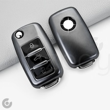 Volkswagen Golf Passat Jetta Polo Caddy Beetle Tiguan Transporter Titan Gri Tpu Anahtar Kılıfı