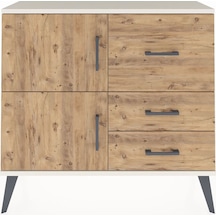 Arges Şifonyer Tek Raflı 3 Çekmeceli 2 Kapaklı 88x30x80 Aytaşı-çam Çam