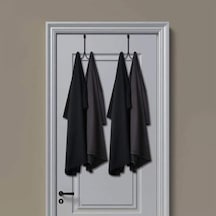 Aputue Kapı Askısı Door Hook, 2 Adet Çift Kancalı Siyah Metal Organizatör, Banyo Ve Yatak Odası İçin Ağır Hizmet Tipi Askı Aparatı, Havlu Bornoz Ceket İçin Çizilmez Süngerli Kapı Arkası Askısı