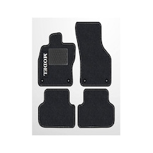 Tmpo10119 Ve 206 1998-2005siyah Halı Gri Kenar Kırmızı Dikiş Petek Topuk Peugeot 206 Ve 206+ İl