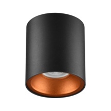 Silindir Sıva Üstü Led Spot Siyah-portakal 5w