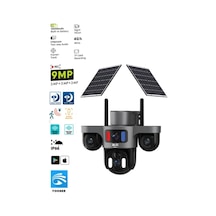 Miaxtreme 9mp Çift Solar Panel 7.5wx2 3 Senkron Lens Ip66 Sertifikalı Sensör Takip Yoosee Türkçe Solar Kamera