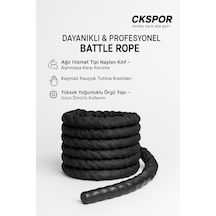 Ckspor Dayanıklı Kılıflı Antrenman Halatı 10 Metre 36 Mm Battle Rope Crossfit Dayanıklılık Güç Antrenmanı