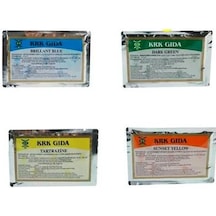Krk Gıda Toz Gıda Boyası  Sarı + Mavi + Yeşil + Turuncu 4 x 9 G