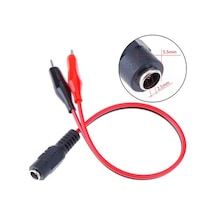 5.5*2.1 mm. Dişi DC Power Güç Adaptör Girişi To Krokodil Kablo