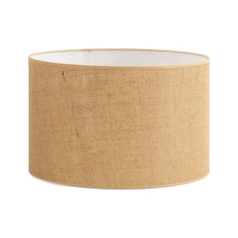 35 Cm Natural Jüt Kumaş Silindir Lambader Başlığı, Abajur Başlığı, Sarkıt Avize Başlığı 35cmx23cm Genel