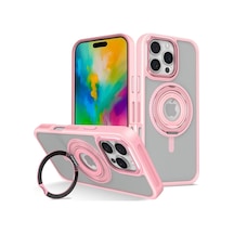 Joko Apple iPhone  Uyumlu  16 Pro Banza Magsafe Standlı Kapak - Pembe Çok Renkli