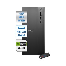 Dell Tower Essential QVT1260 BTO-01400723F19-126000723F19 i7-14700 48 GB 2 TB SSD RTX3050 Free Dos Masaüstü Bilgisayar + USB Bellek