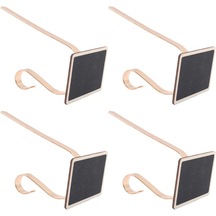 Suntek Çiftlik Evi Tahta Sağlam Yapılı Noel Çorabı Tutacağı Altın Kanca 4 Adet Çok Renkli