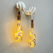 Nazar Boncuklu Şişe Duvar Dekor Apliği 2 Li Set Mavi