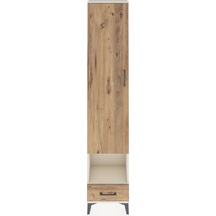 Arges Dolap 3 Raflı Tek Çekmeceli Tek Askılı 44x30x221 Aytaşı-çam Aytası