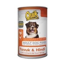 Quik Tavuklu ve Hindi Parça Etli Konserve Yetişkin Köpek Maması 415 G