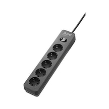 Schneider Apc Pme5b-gr 918 Joule Anahtarlı 5&apos Li 1.5 M Akım Korumalı Priz, Siyah