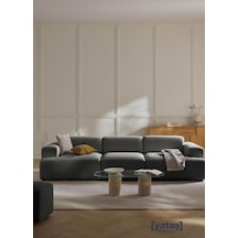 Most Mollista 3 Modül Kanepe Koltuk 41 Koyu Antrasit Keten Kumaş