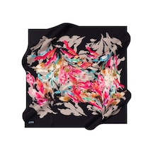 Aker Sura İpek Eşarp 8900701-321 Batik Desen / Koyu Lacivert-çok Renkli