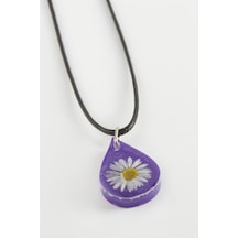 Ilkeshop Papatya Oval Epoksi Kolye-mor Çok renkli 31463693