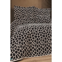 Stone 4 Parça Yatak Örtüsü 240x260 Siyah Cappucino Siyah-kahve