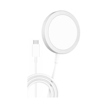 Go-Des GD-UC588 Magsafe Şarj Aygıtı Kablosuz Magnetik Hızlı Şarj Cihazı 15W Wireless Apple Uyumlu iPhone ZORE-221100 Beyaz