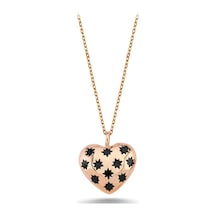 Kalpli Yıldızlı Enamel Kolye (498185176)