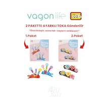 4'lü Saç Toka Seti Önce Birleştir,sonra Tak 2 Paket 4 Adet Gönderilir Yapı Toka Seti Ff 7104-7136