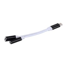 Tr Type C To 3.5mm Stereo Kulaklık Şarj Çevirici Dönüştürücü Adaptör