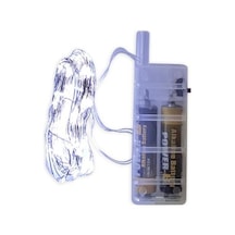 2 Paket 5 Metre Beyaz Pilli Peri Led - Dekorasyon Işığı