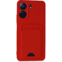 Uryport Xiaomi Redmi 13c Kılıf Kelvin Kartvizitli Silikon - Kırmızı