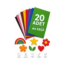 Nistabolje Keçe Karışık Renk 20 Adet - A4 Boyutunda 20x30 Cm