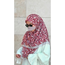 Qalortex Scarf Meyra Desen B.boy Eşarp - Bordo