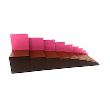 Montessori Pembe Kule - Kahverengi Merdiven