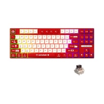 Ajazz Ak870 Mc Kablolu Mekanik Oyun Klavyesi Kırmızı Klavye Brown Switch