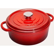 Demirdöküm 24 Cm Derin Tencere Kırmızı Demirdöküm 24 Cm Derin Tencere Kırmızı