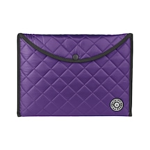 Jacbag Snap Folder Soft A4-kapitone Çıtçıtlı Dosya A4-mor