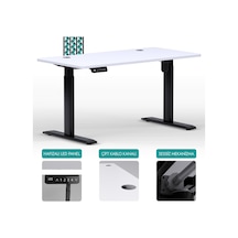 Karr Office O-Flex O1S6 Tek Motorlu Elektrikli Yükseklik Ayarlı Masa - 160X80 - Beyaz Beyaz