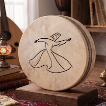 Tasarımlı Mevlana Bendir Kılıf Hediyeli