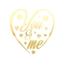 Yo And Me Sticker 17x17 Cm Gold